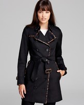 Thumbnail for your product : Burberry Trench - Animal Printed Leather Trim
