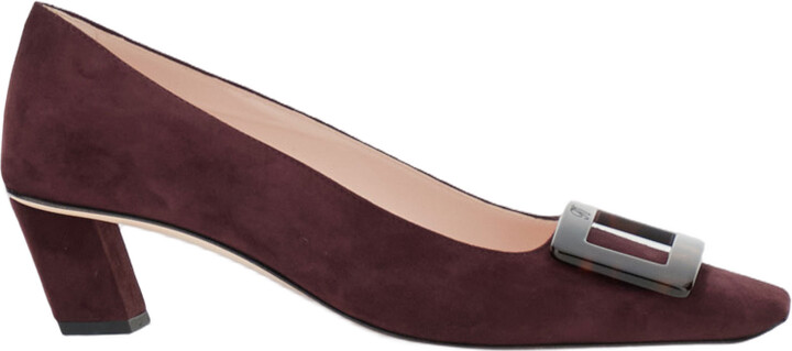 Roger Vivier Elegant Brown Heel Shoes With Classic Silhouette