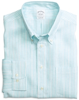 Thumbnail for your product : Brooks Brothers Regular Fit Double Alternating Stripe Linen Sport Shirt