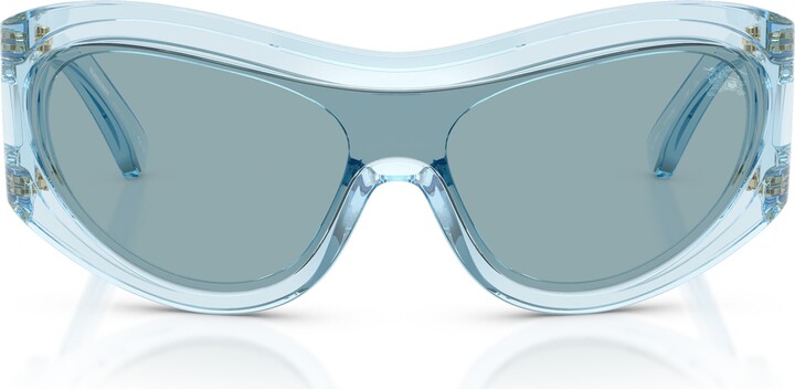 Burberry 138mm Irregular Shield Sunglasses