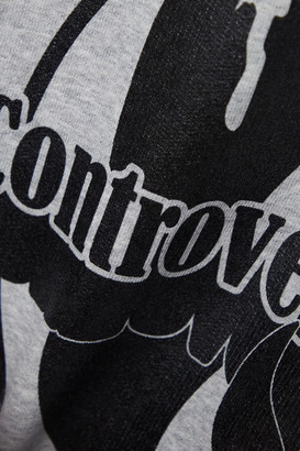 BLOUSE - Controversy Printed Organic Cotton-jersey Sweatshirt - Light gray