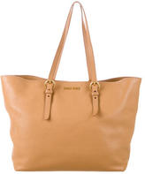 Thumbnail for your product : Miu Miu Leather Tote Bag