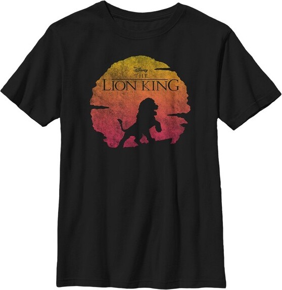 The Lion King Boy's Lion King Simba Sunset Pose TShirt Black