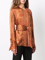 Thumbnail for your product : Gianfranco Ferré Pre-Owned Paisley-Print Pleat Detailing Blouse