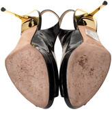 Thumbnail for your product : Jimmy Choo Black Patent Nova Peep Toe Platform Slingback Sandals Size 38