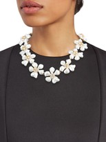 Thumbnail for your product : Kenneth Jay Lane Crystal & Faux-Pearl Flower Necklace