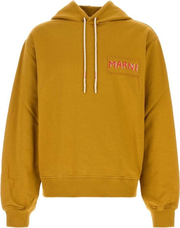 Marni Logo-Patch Drawstring Hoodie