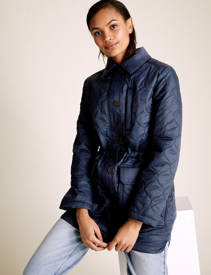 Marks and Spencer Quilted Longline Puffer Jacket ShopStyle