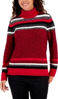 Thumbnail for your product : Karen Scott Women's Striped Cotton Turtleneck Sweater, Created for Macy's