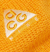 Thumbnail for your product : Nike ACG Logo-Embroidered Ribbed-Knit Beanie - Men - Yellow