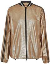 Thumbnail for your product : Brunello Cucinelli Metallic Coated Suede Bomber Jacket