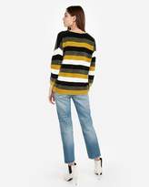 Thumbnail for your product : Express Striped Velvet Chenille V-Neck Sweater