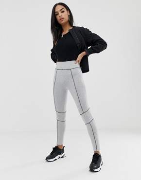 ASOS Design DESIGN legging with contrast panels and deep waistband