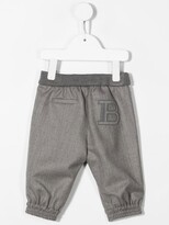 Thumbnail for your product : Balmain Kids Embroidered-Logo Slip-On Trousers