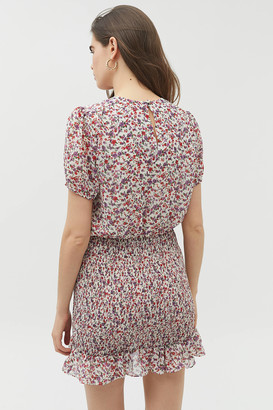 Urban Outfitters Floral Shirred Skirt Mini Dress
