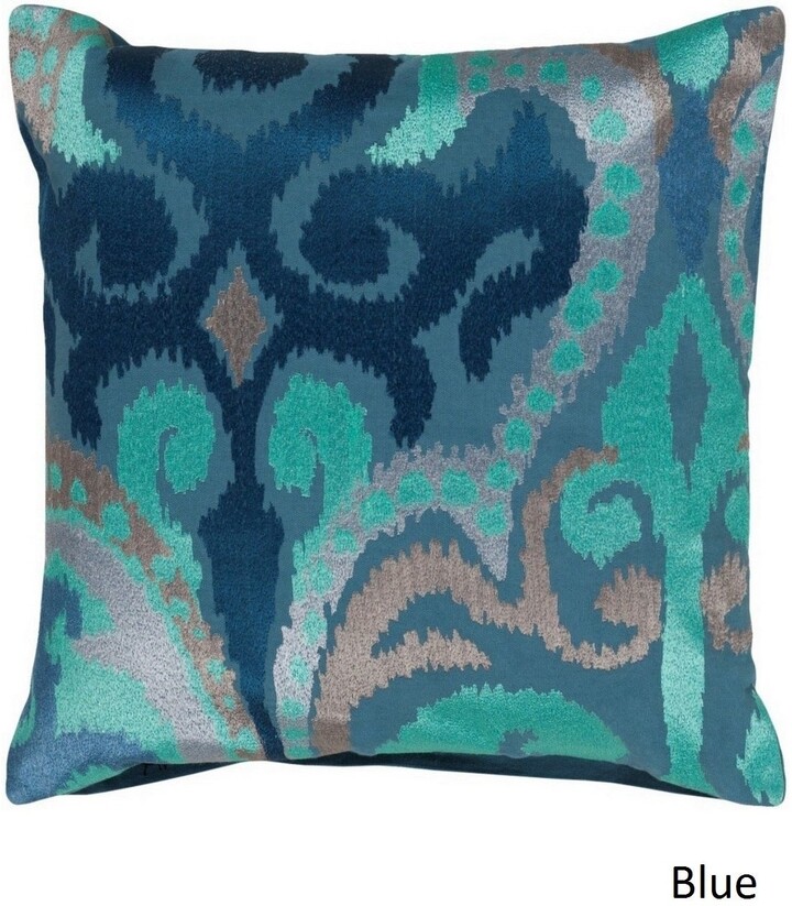 blue ikat throw pillows