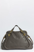 Thumbnail for your product : Chloé 'Paraty - Large' Calfskin Leather Satchel - Grey