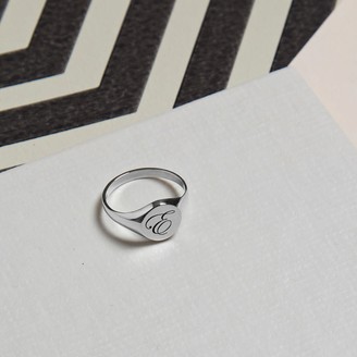 Myia Bonner Initial Y Silver Edwardian Signet Ring