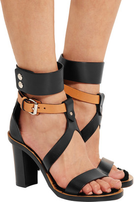 Isabel Marant Jenyd Shearling-lined Leather Sandals - Black