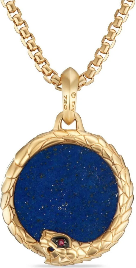 David Yurman 18kt yellow gold Cairo Ouroboros lapis lazuli and