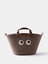Thumbnail for your product : Anya Hindmarch Eyes Small Recycled-fibre Felt Tote Bag