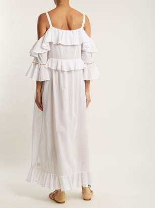 Daft - Paxos Off Shoulder Dress - Womens - White