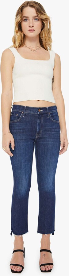 Mother PETITES The Lil Insider Crop Step Fray