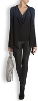 Thumbnail for your product : Donna Karan Teal degradé cashmere cardigan