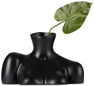 Anissa Kermiche Black Ceramic Breast Friend Vase