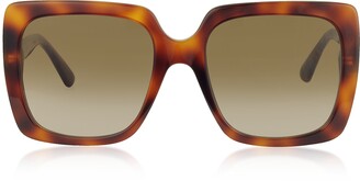 Gucci GG0418S Rectangular-frame Acetate Sunglasses