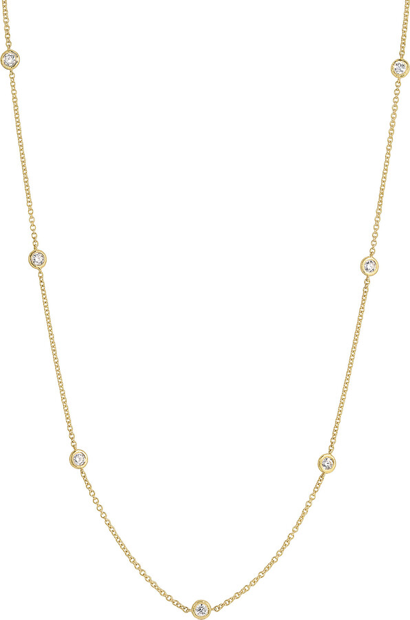 Octavia Elizabeth Nesting Gem By The Pinch 18K Yellow Gold Diamond Necklace