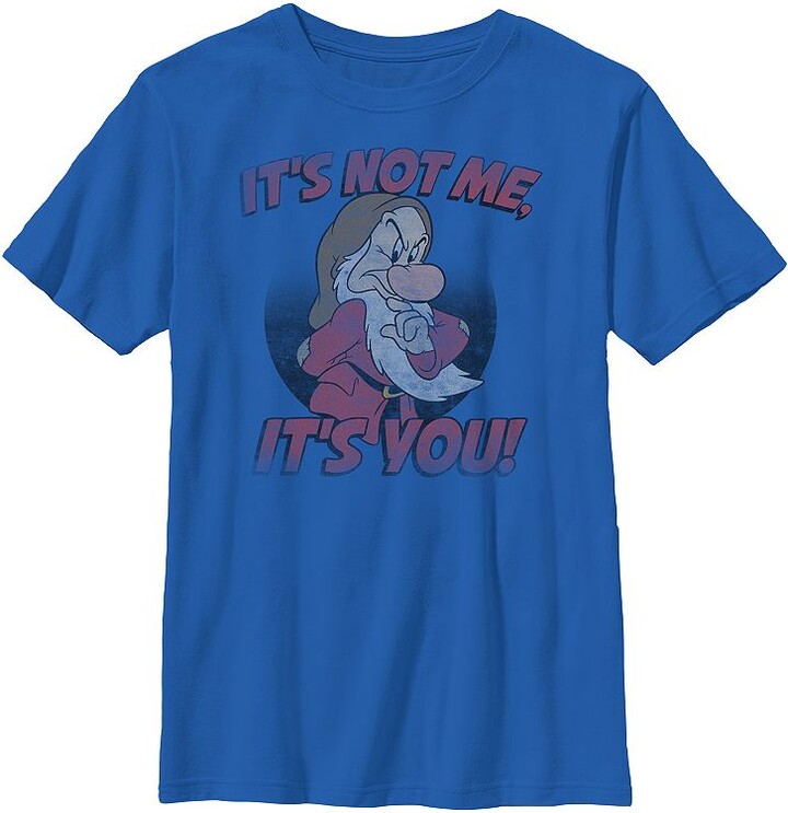 Disney's Snow White And The Seven Dwarfs Grumpy It's Not Me It's You Boys 8-20 Graphic Tee