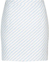 Thumbnail for your product : Alessandra Rich Striped tweed miniskirt