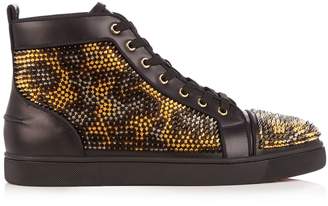 Christian Louboutin Louis high-top spike-embellished leather trainers