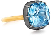 Thumbnail for your product : Fred Leighton 18kt yellow gold and oxidised sterling silver Signed old cushion cut blue topaz ring