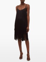 Thumbnail for your product : Raey Long-fringe Slip Dress - Black