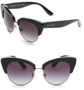 Thumbnail for your product : Dolce & Gabbana Sicilian Carretto 52MM Acetate & Metal Cat's-Eye Sunglasses