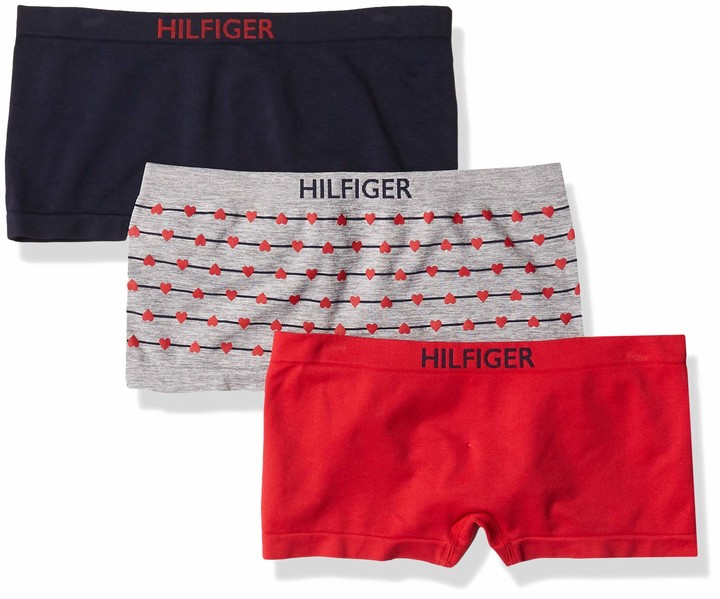Tommy Hilfiger Women's Seamless Boyshort Underwear Panty 3 Pack