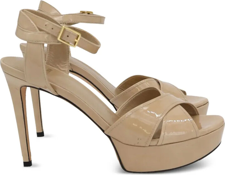 Stuart Weitzman Crossover-Strap Platform Sandals
