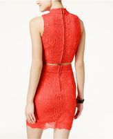 Thumbnail for your product : Crystal Doll Juniors' 2-Pc. Lace Bodycon Dress