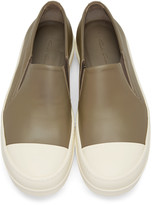 Thumbnail for your product : Rick Owens Taupe Boat Slip-On Sneakers