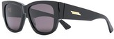Thumbnail for your product : Bottega Veneta Ribbon Detail Rectangular-Frame Sunglasses
