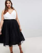Thumbnail for your product : ASOS Curve Premium Tulle Midi Prom Dress With Ribbon Ties