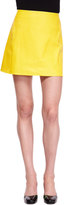 Thumbnail for your product : Ralph Lauren Collection Maxine Short Bonded Leather Skirt