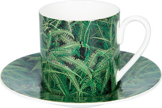 Cavalli Home - Paradise Foliage Coffee Cups & Saucer - Set of 2 - Green