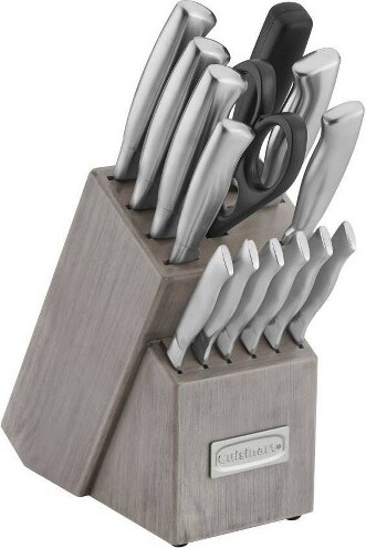Cuisinart Classic 8pc Colored Stainless Steel Cutlery Set With Acrylic  Block Black - C77-8pmox : Target
