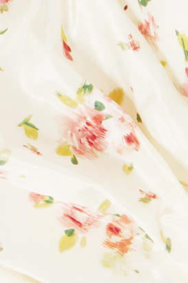 Brock Collection Boie Off-the-shoulder Floral-print Silk Blouse - Cream