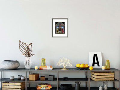 1000Museums Madonna and Child Enthroned with Saints by Raphael -Framed Giclee Print