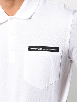 Givenchy Split Logo Print Polo Shirt