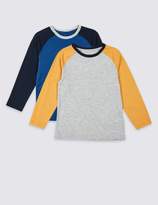Thumbnail for your product : Marks and Spencer 2 Pack Raglan Tops (3 Months - 7 Years)